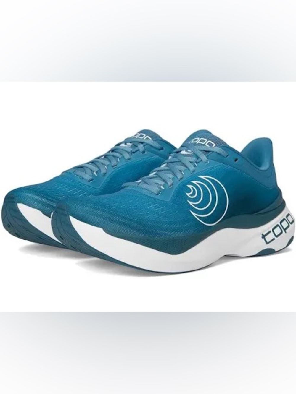 Topo Athletic Aura Mens Size 10.5 Blue White Max Cushion Running Shoes M080